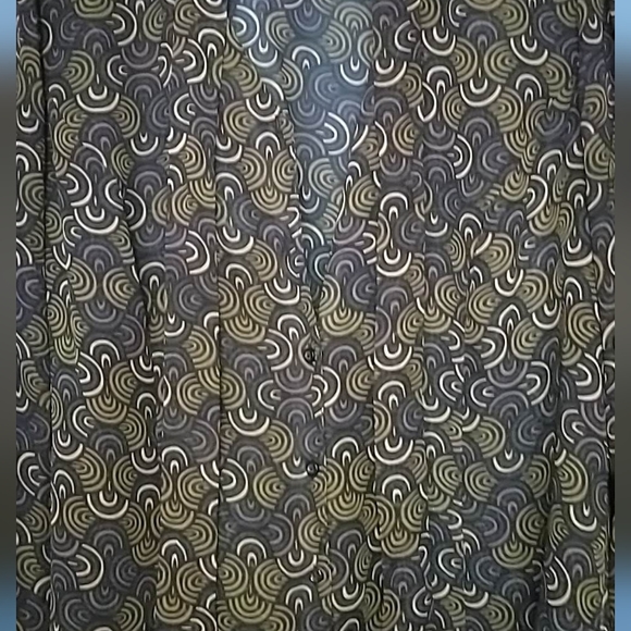 Apt 9 Large long sleeve button up, and tie blouse. 100% Polyester. - Picture 3 of 6